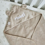 Personalised Oatmeal Hooded Towel