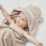 Personalised Oatmeal Hooded Towel