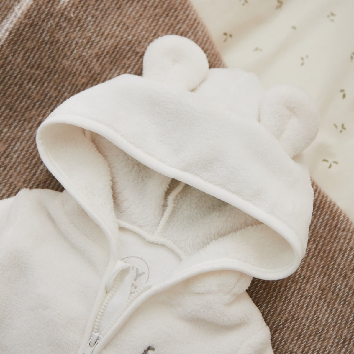 Personalised Rainbow Ivory Fleece Onesie