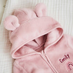 Personalised Rainbow Pink Fleece Onesie