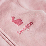 Personalised Bunny Pink Fleece Onesie