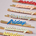 Meri Meri Days of the Week Enamel Hair Slides
