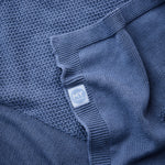 Personalised Mid Blue Knitted Shawl 