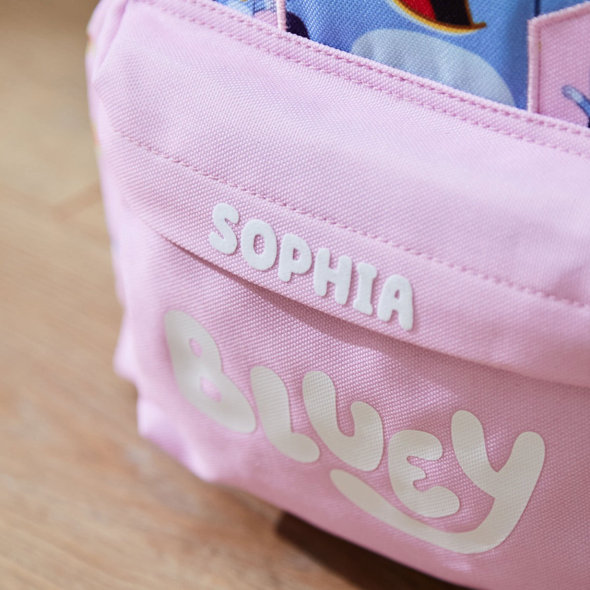 Personalised Pink Bluey Backpack 