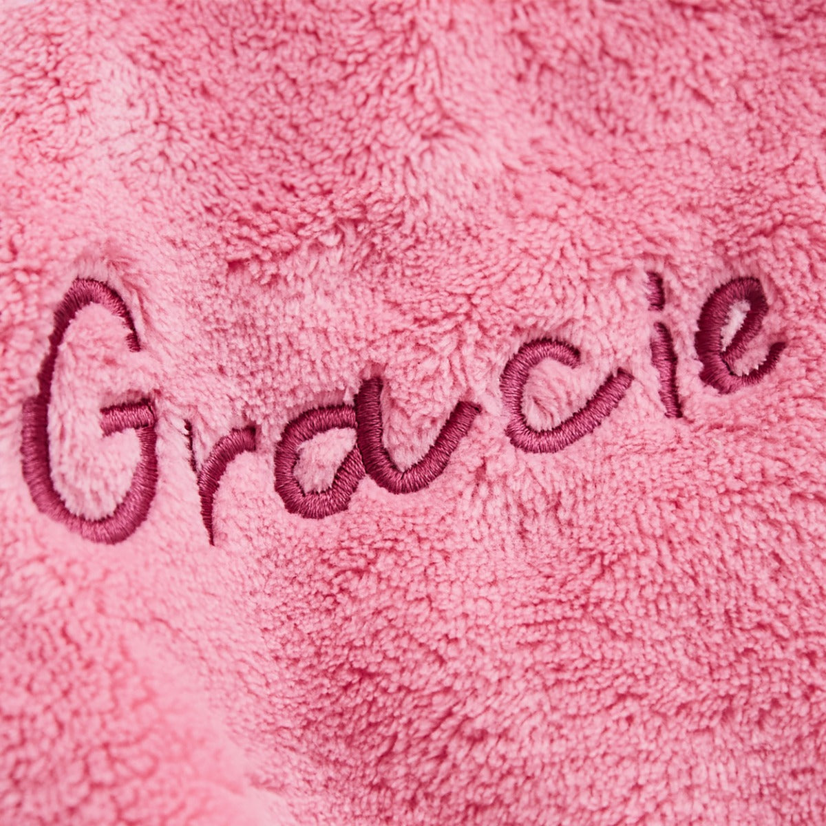Personalised Peony Pink Fleece Robe With Ears