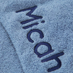 Personalised Wave Blue Hooded Towel