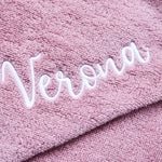 Personalised Dusky Mauve Hooded Towel