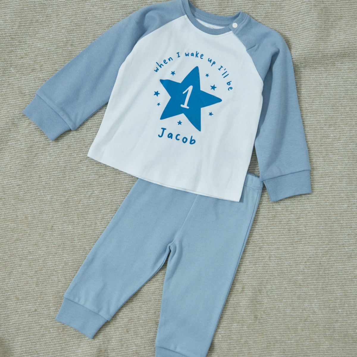 Personalised 'When I Wake Up I'll Be' Blue Pyjamas