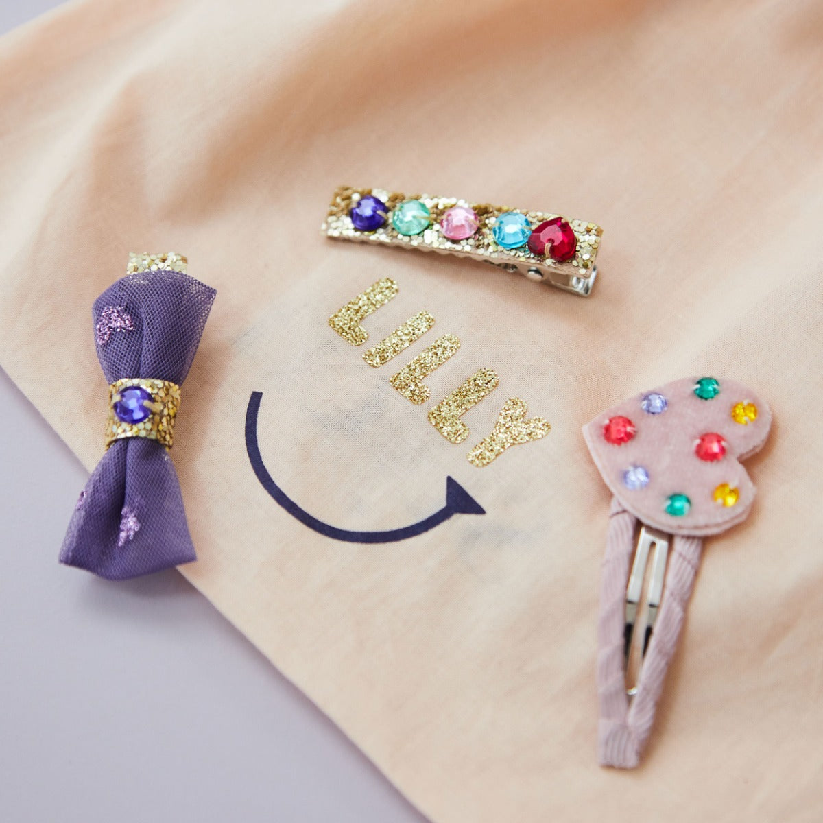 Personalised Sparkle Gem Hair Gift Set