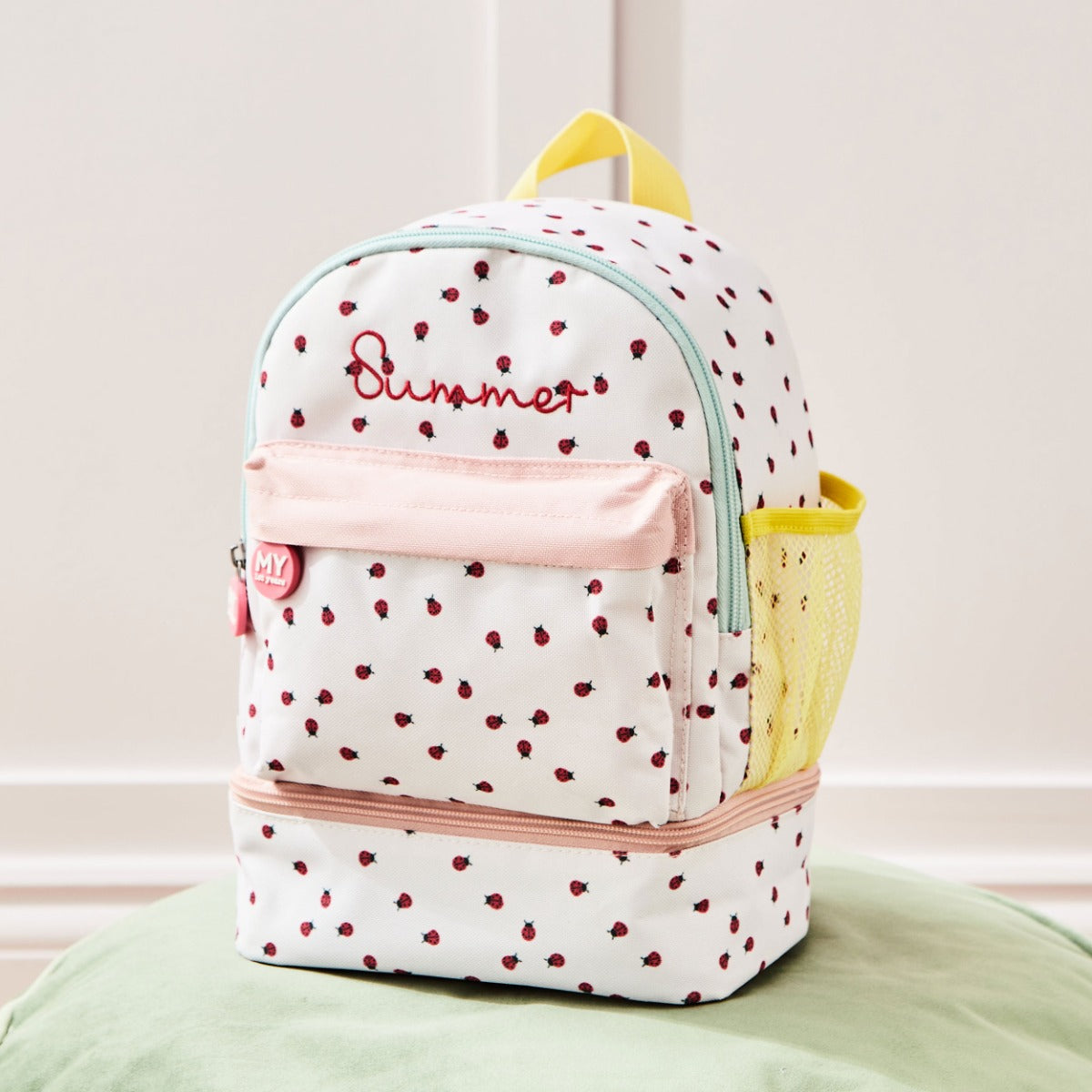 Personalised Ladybird Mini Compartment Backpack