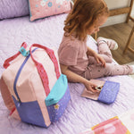 My Kids Personalised Bubble Pop Grab Handle Medium Backpack and Purse