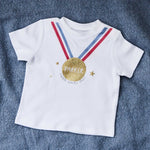 Personalised Little Sports Star White T-Shirt