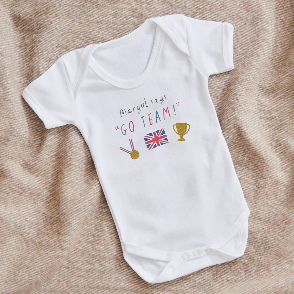 Personalised Cutest Fan White Bodysuit