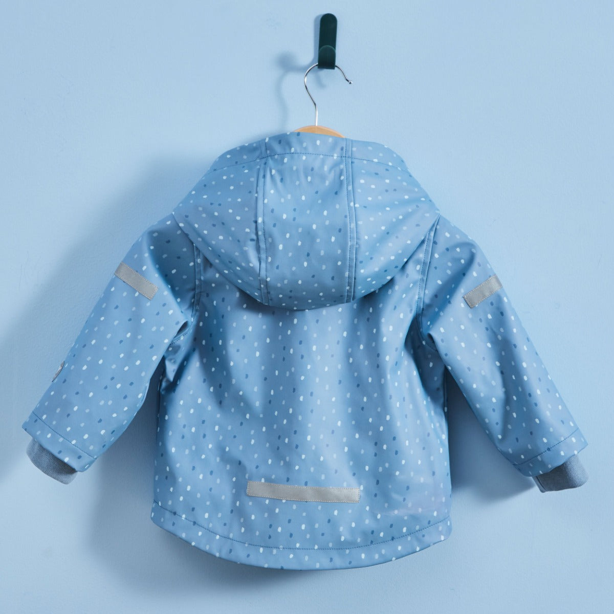 Personalised Blue Spot PU Rain Mac 