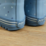 Personalised Blue Spot Rubber Welly Boots
