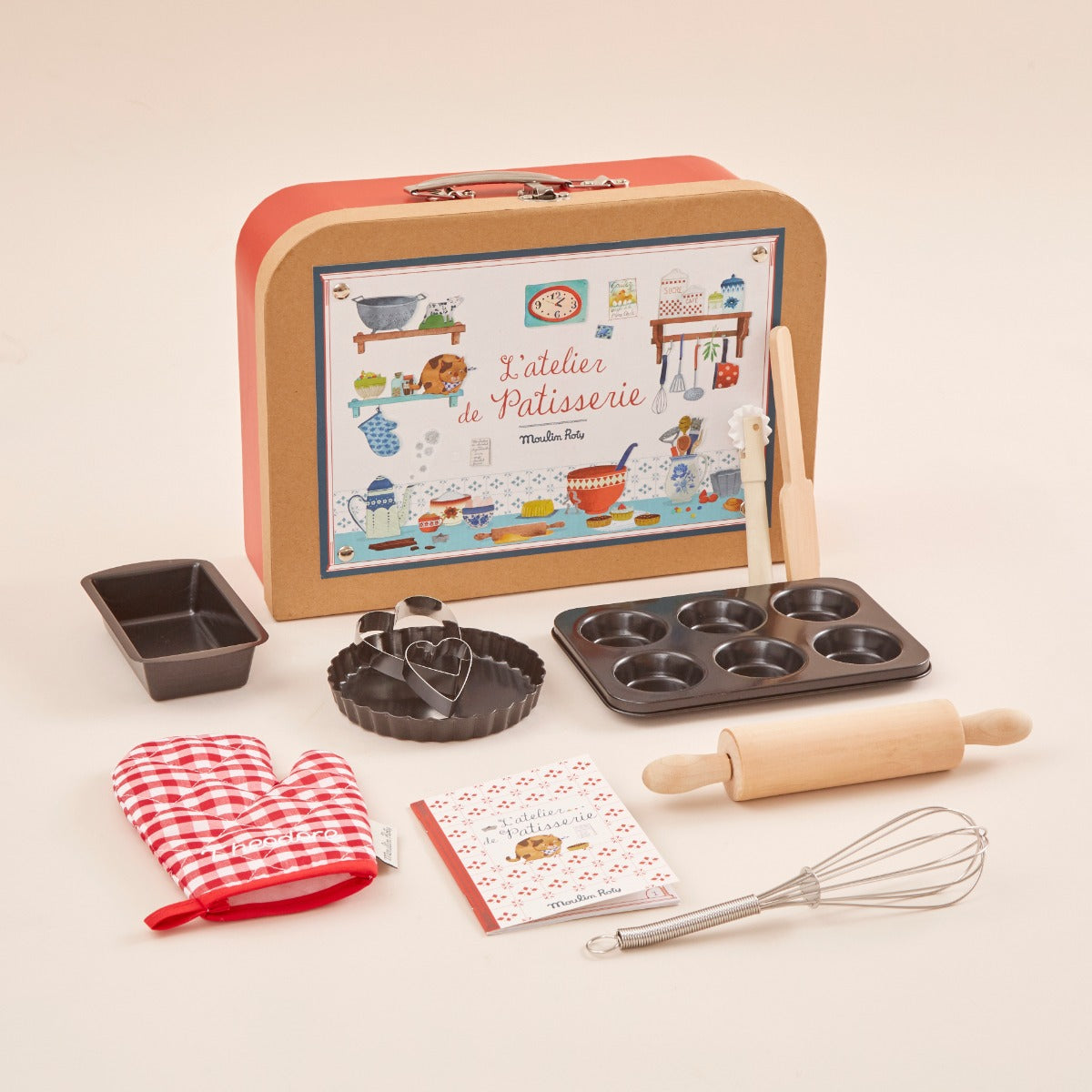 Personalised Little Baker, Baking Kit Case by Moulin Roty