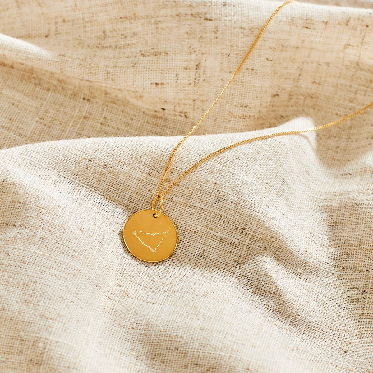 Personalised Gold Capricorn Adults Necklace