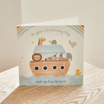 Personalised Noah’s Ark Christening Day Greetings Card 
