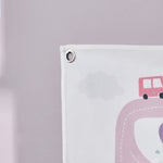 Personalised On The Move Large Pink Grey Wall Hanging