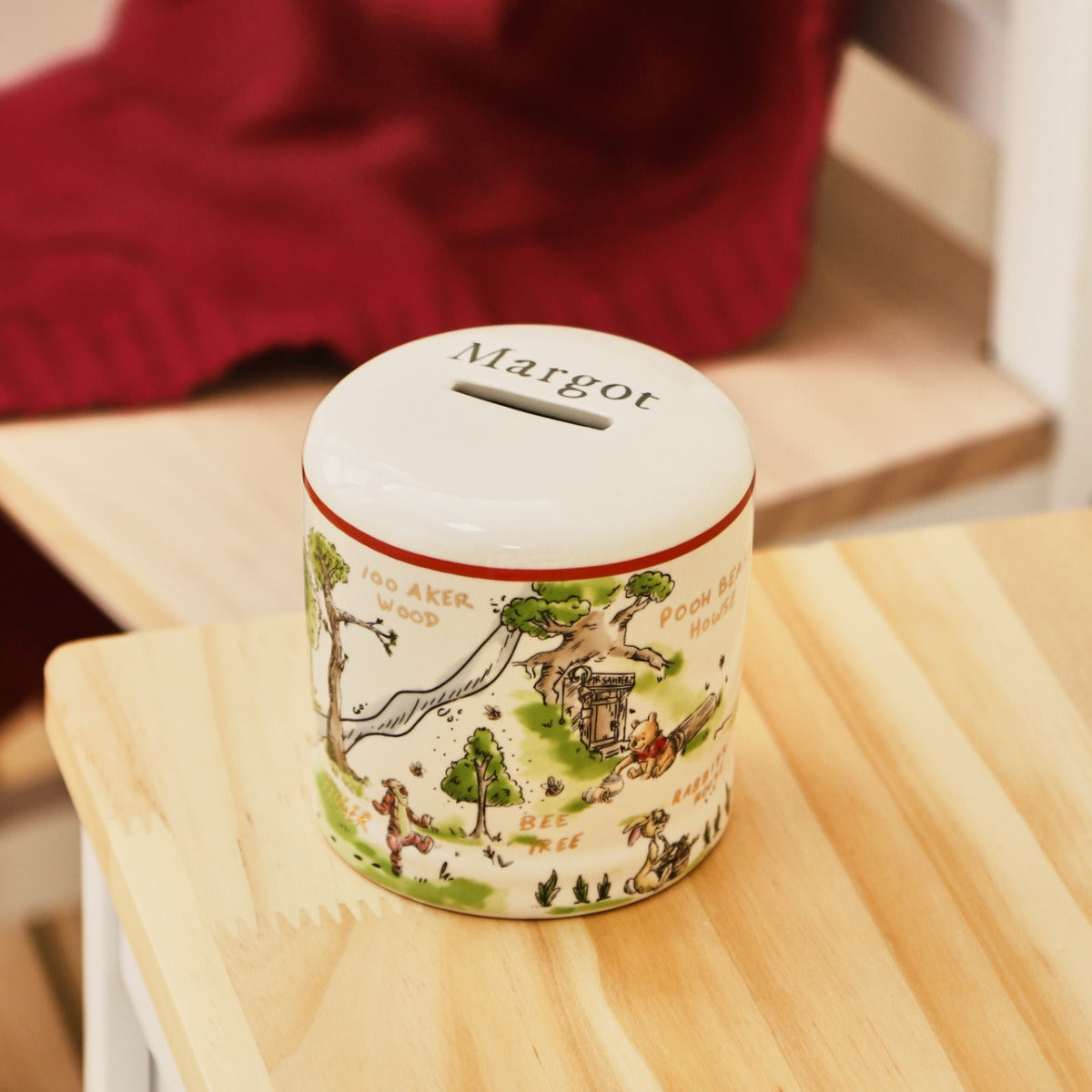 Personalised Disney Winnie the Pooh Ceramic Money Box