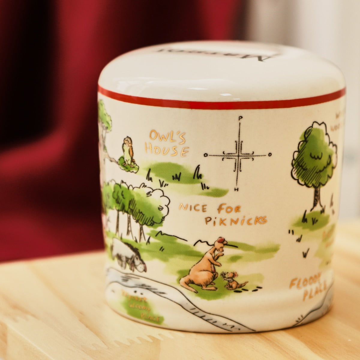 Personalised Disney Winnie the Pooh Ceramic Money Box