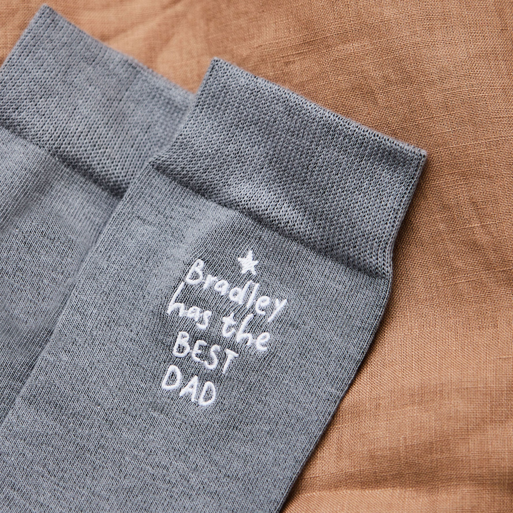 Personalised Best Dad Father's Day Dark Grey Socks