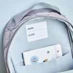 Personalised Large Grey Quilted Varsity Backpack