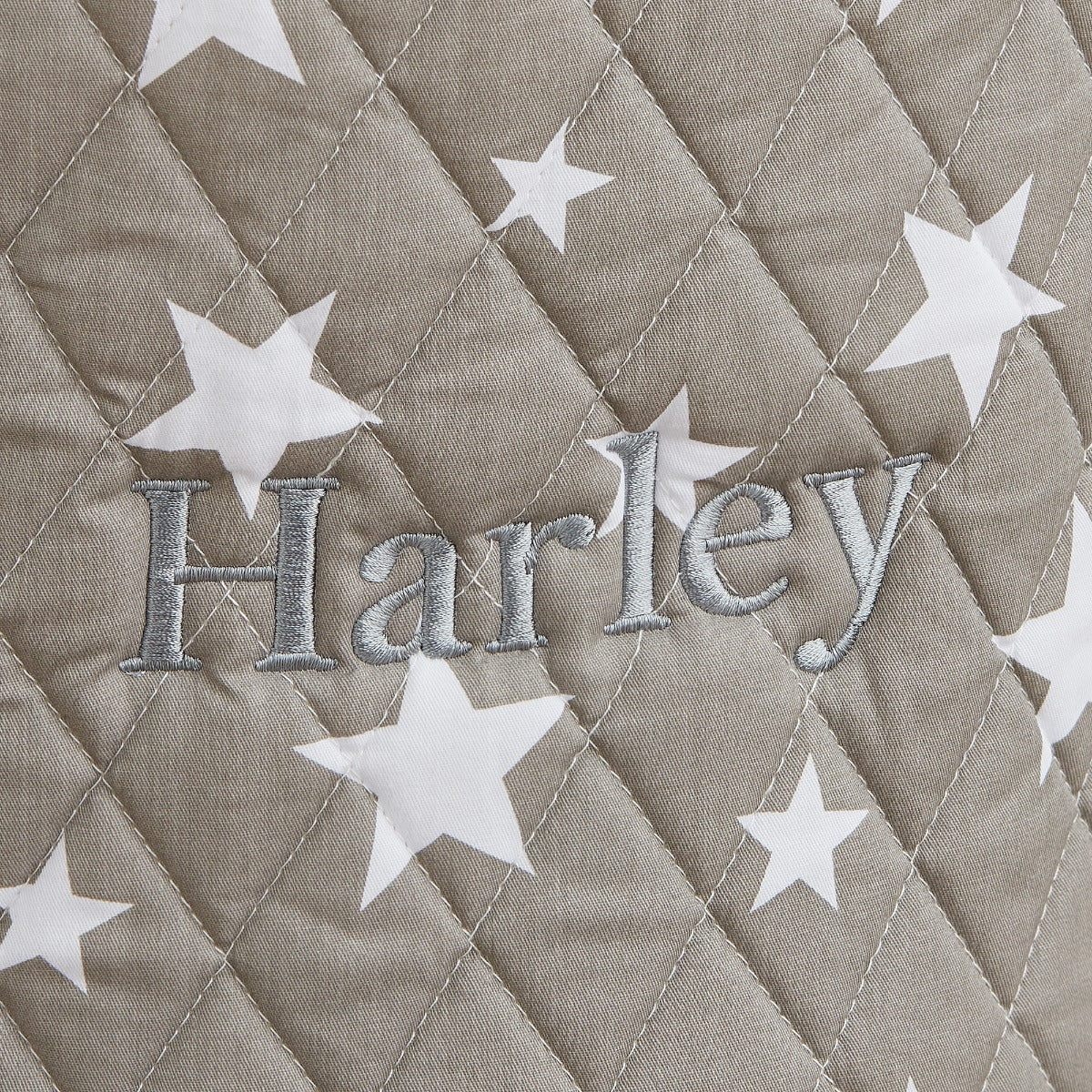 Personalised Medium Grey Star Storage Bag