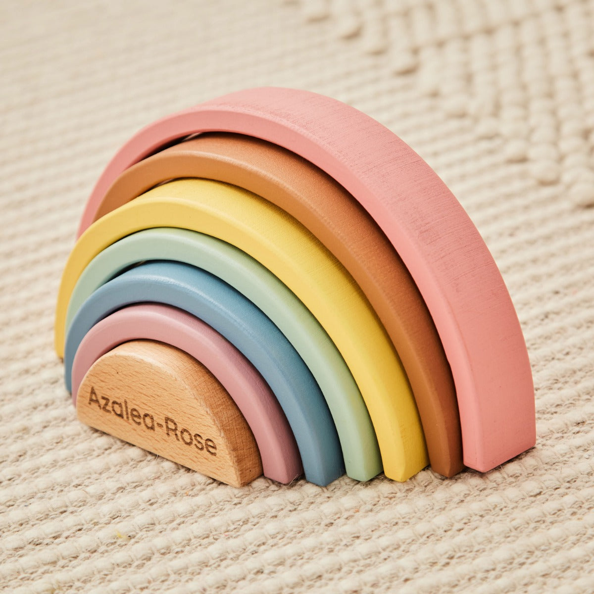 Personalised Wooden Rainbow Stacker