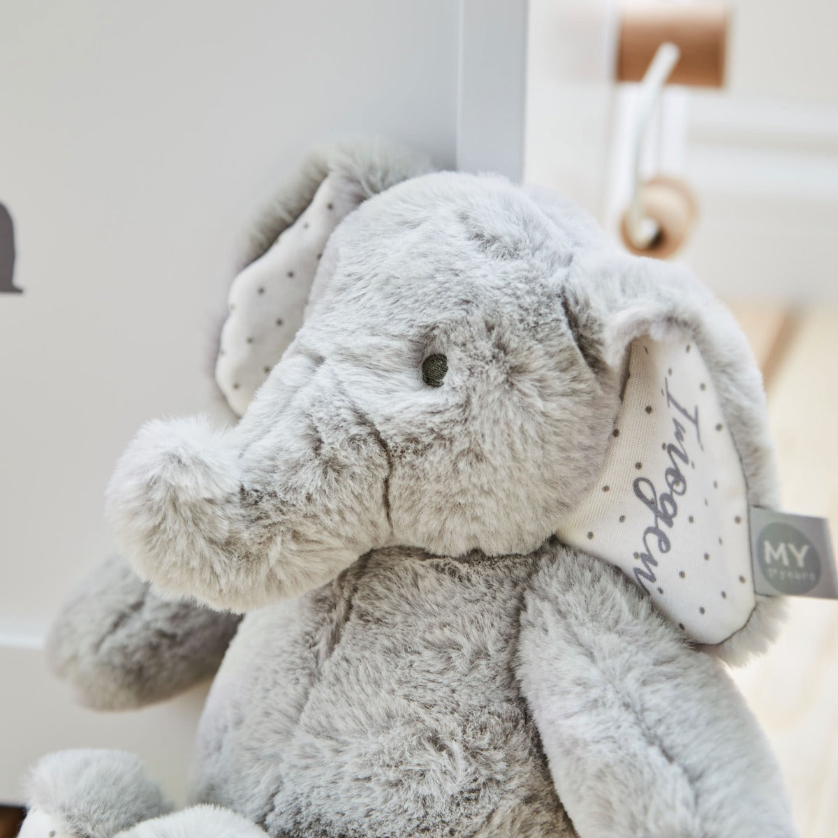 Personalised Light Grey Elephant Soft Toy