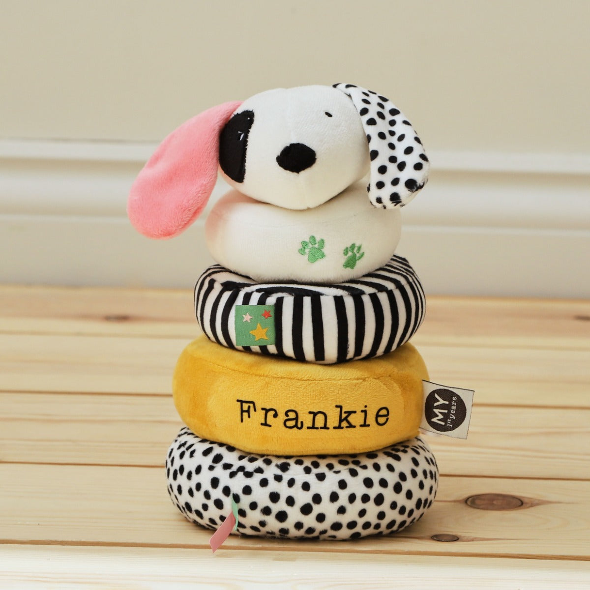 Personalised Puppy Plush Stacker Toy