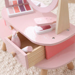 Personalised Pink Wooden Vanity Set