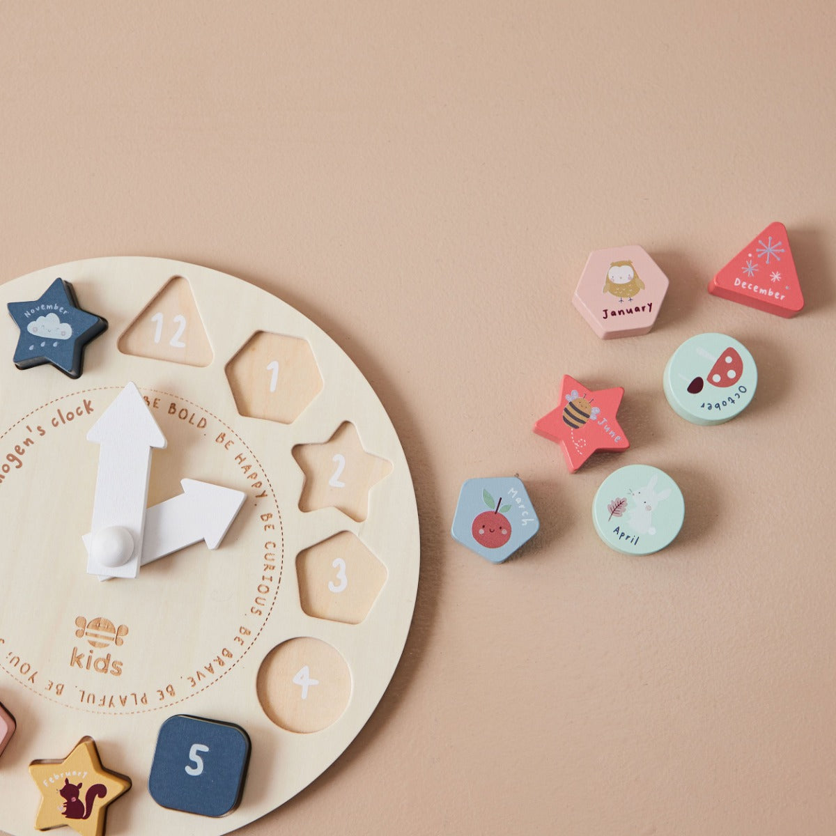 Personalised Just Bee Kids Clock Puzzle