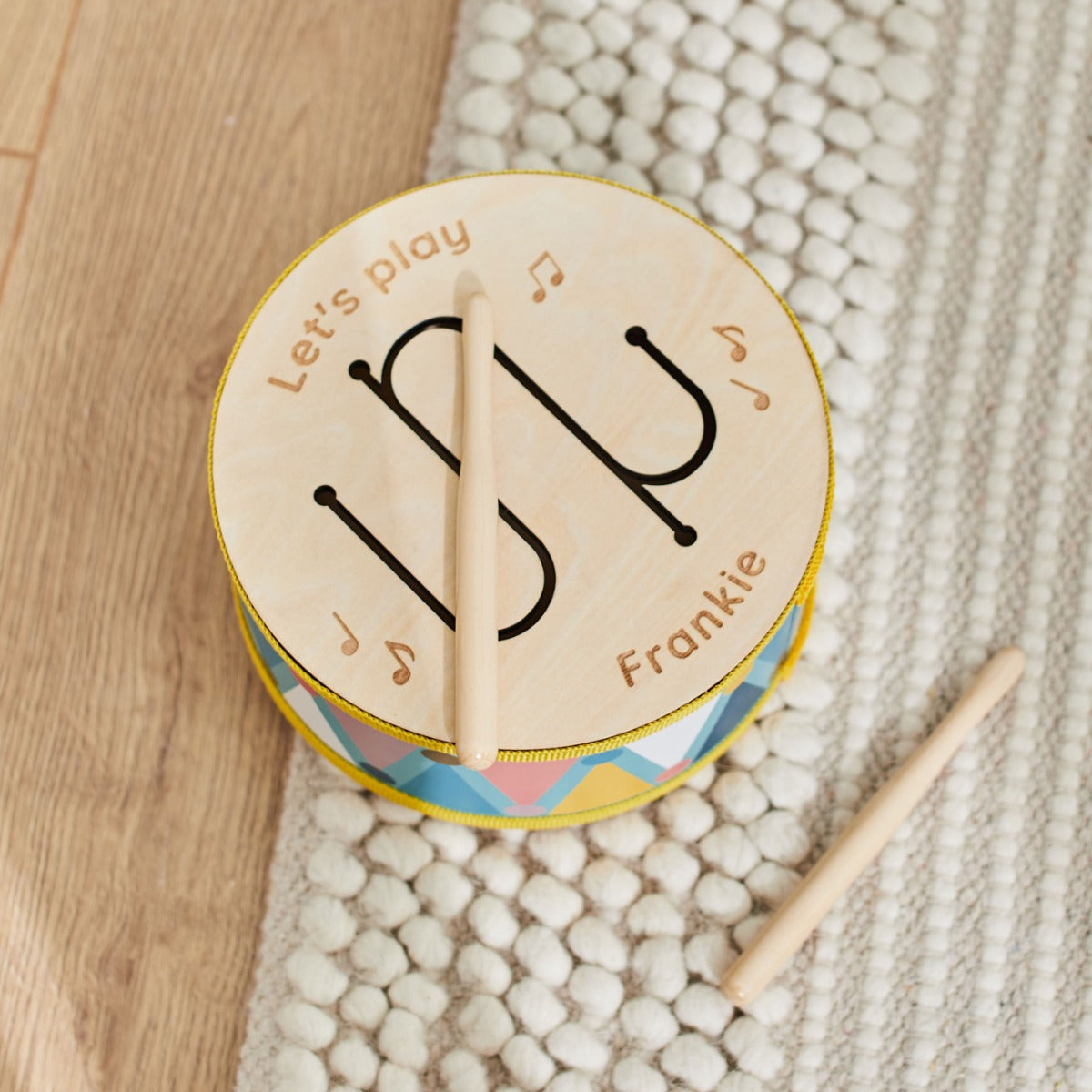 Personalised Wooden Drum Toy FSC®
