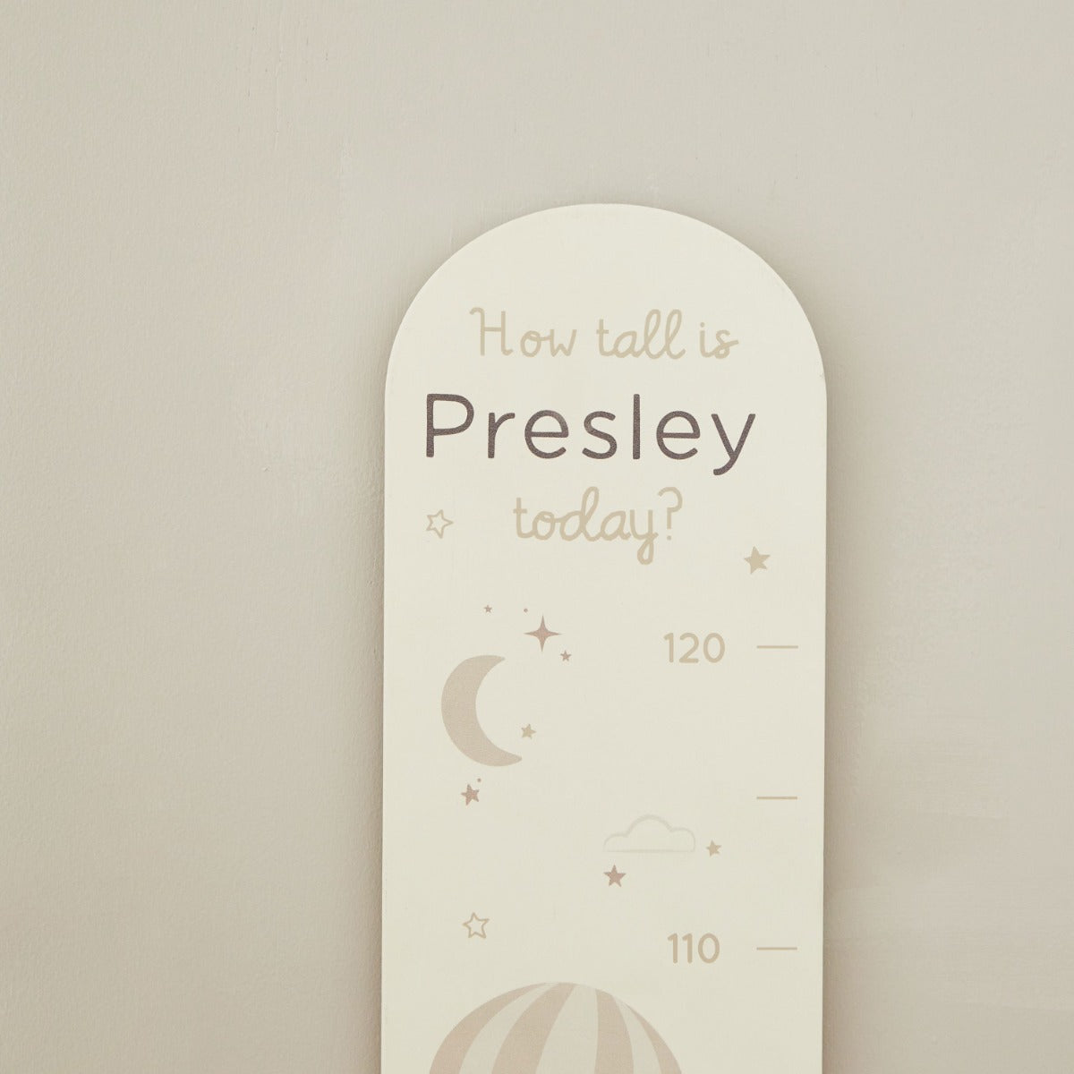 Personalised Hot Air Balloon Design Height Chart