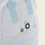 Personalised Blue Farmyard Design Cord Mini Backpack