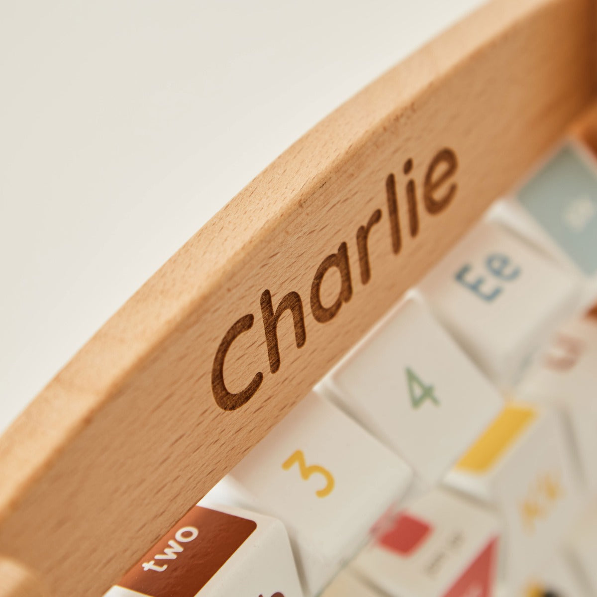 Personalised Wooden Alphabet Abacus Toy FSC®