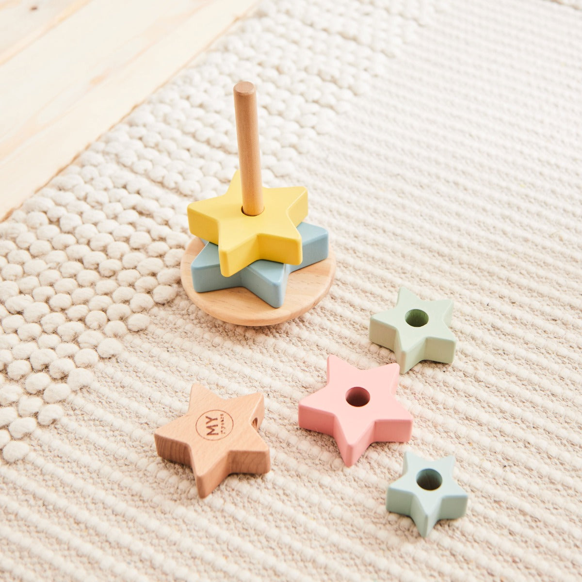 Personalised Wooden Star Stacker Toy FSC®