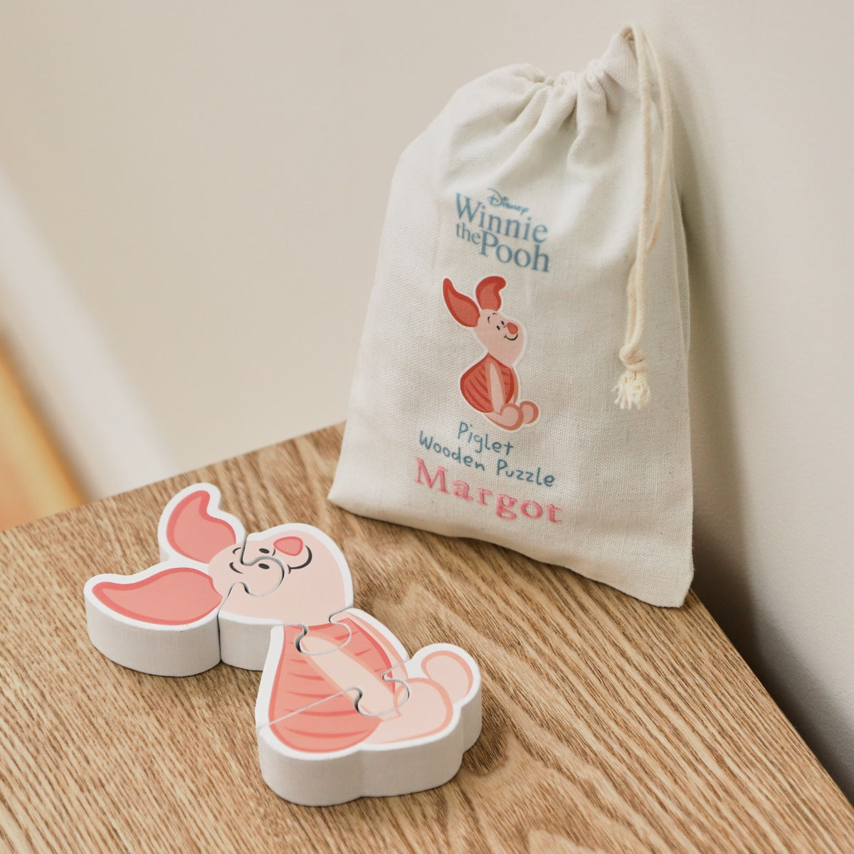 Personalised Piglet Wooden Puzzle