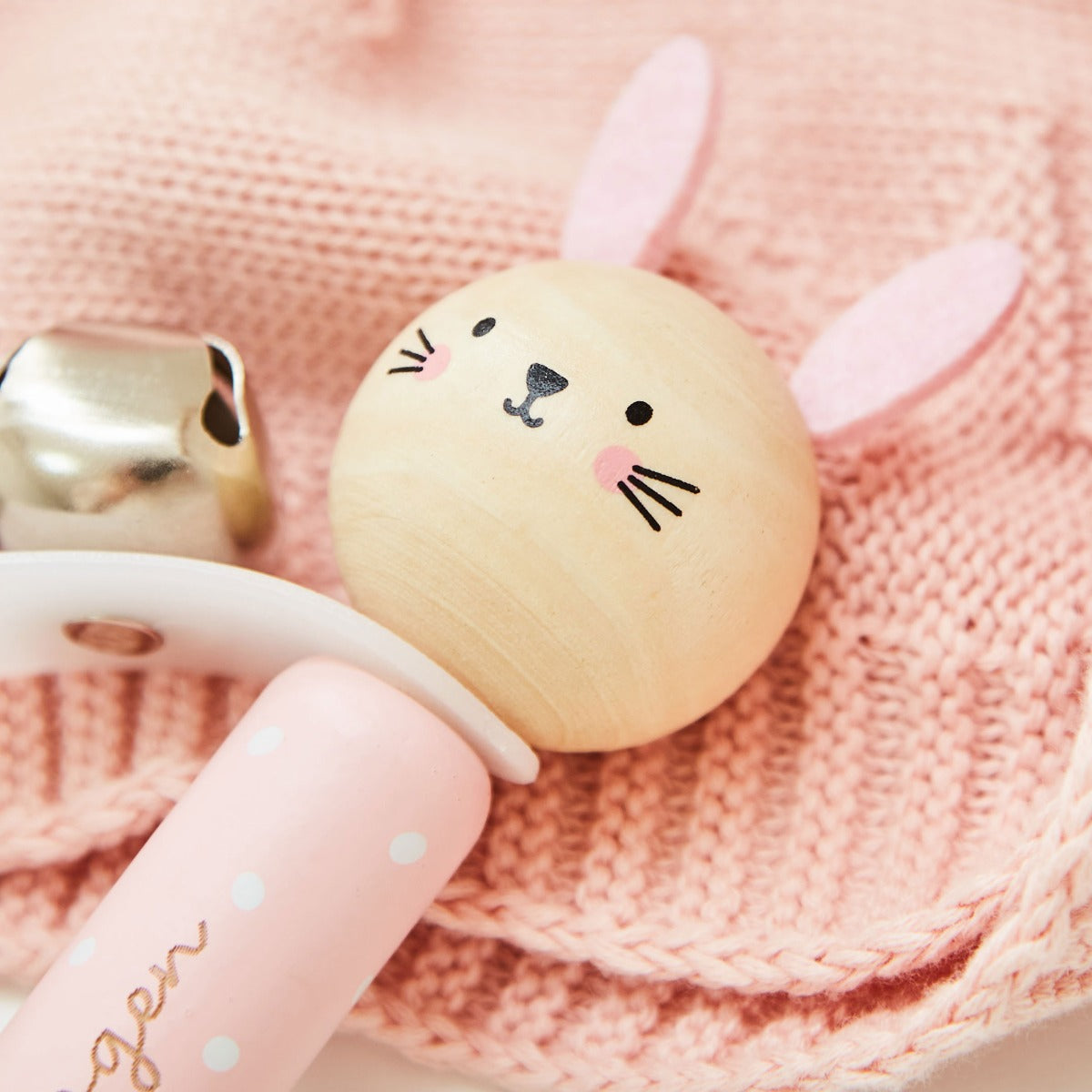 Personalised Wooden Bunny Handbell FSC®