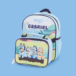 Personalised Bluey and Cousins Backpack and Lunch Bag Set