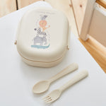 Personalised Cream Safari Design Mushie Lunch Box