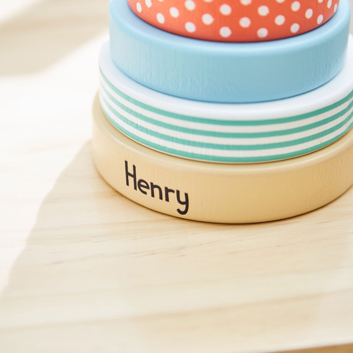 Orange Tree Toys Personalised Wooden Paddington Bear Stacker Toy