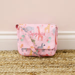 Personalised Pink Safari Print Handbag