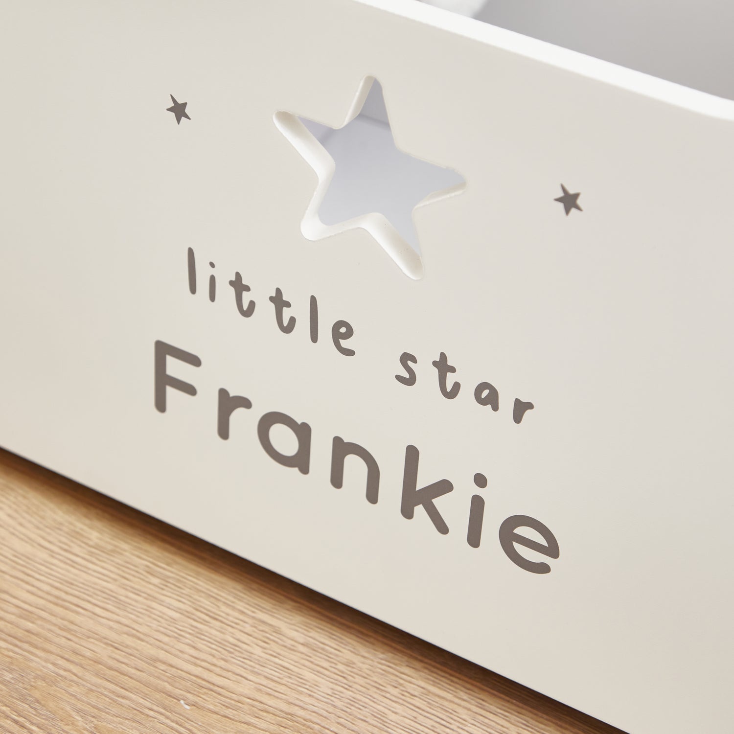 Personalised Large White Star Toy Box FSC®