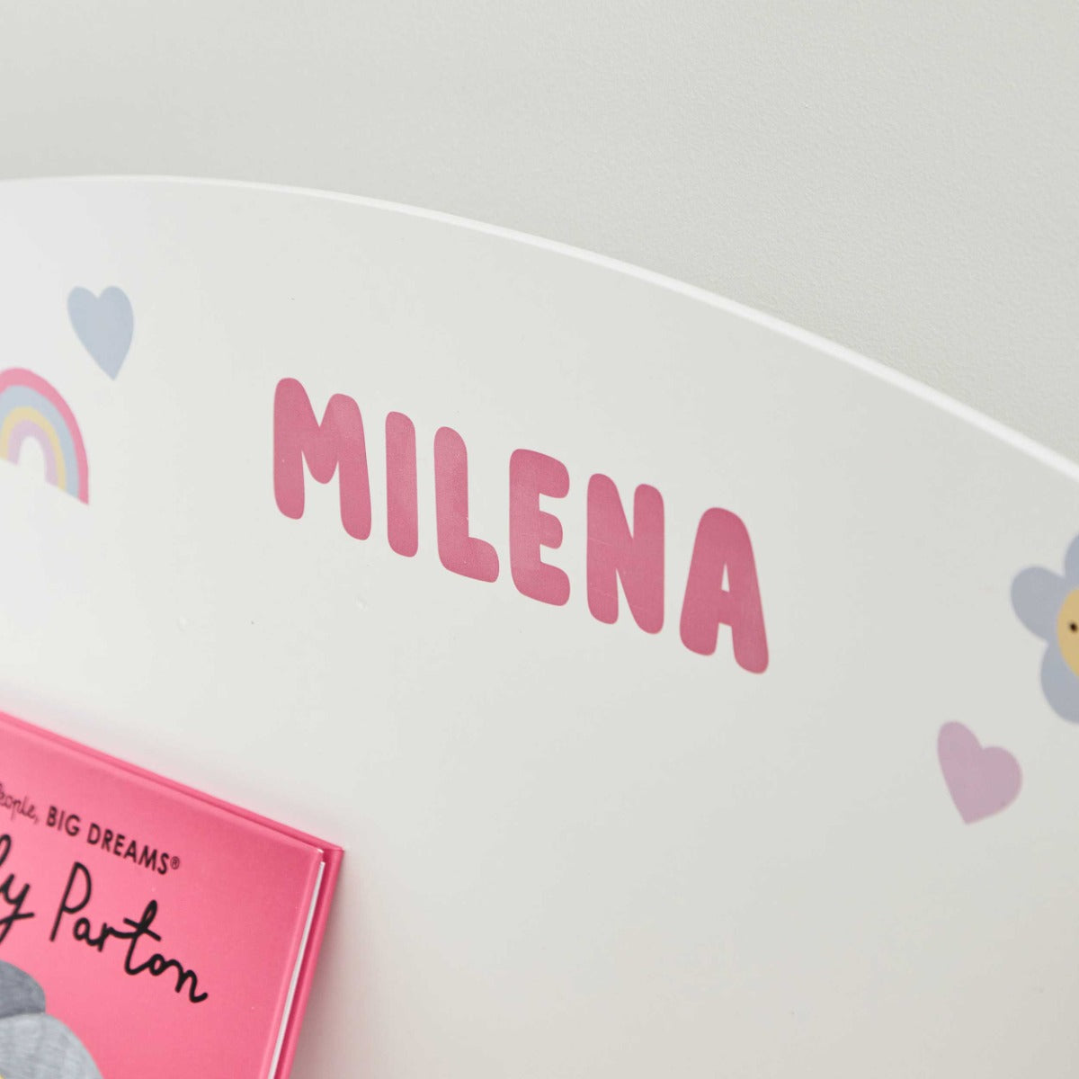 My Kids Personalised Pink Cartoon Bookcase