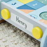 Personalised Blue Car Push-Along Activity Walker FSC®