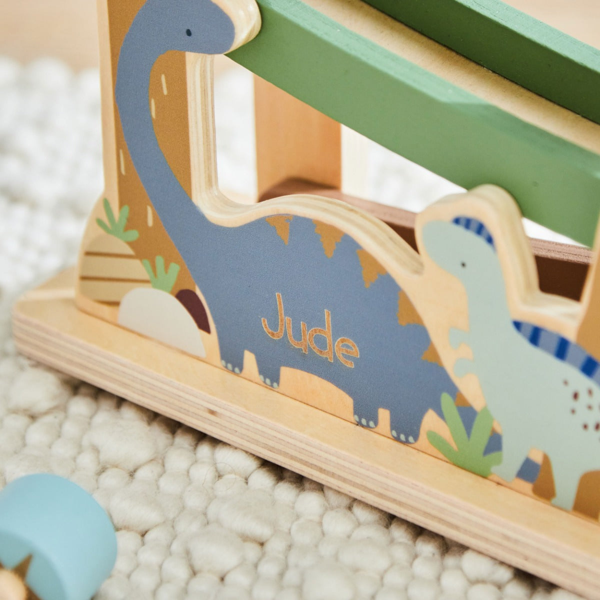 Personalised Dinosaur Wooden Ramp Toy FSC®