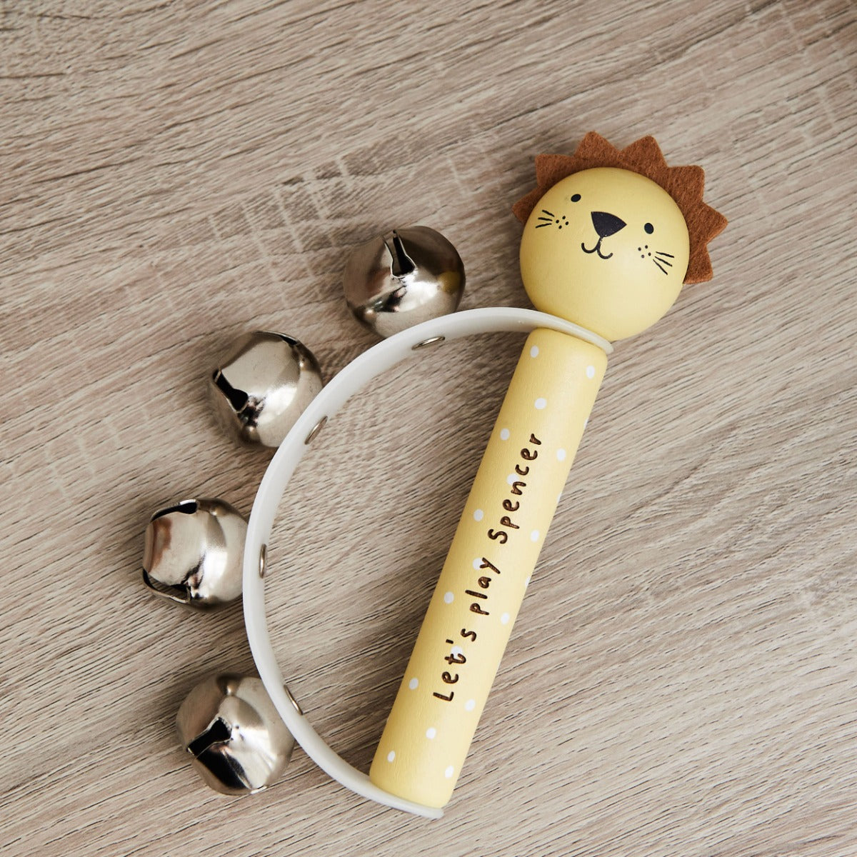 Personalised Wooden Lion Handbell FSC® 