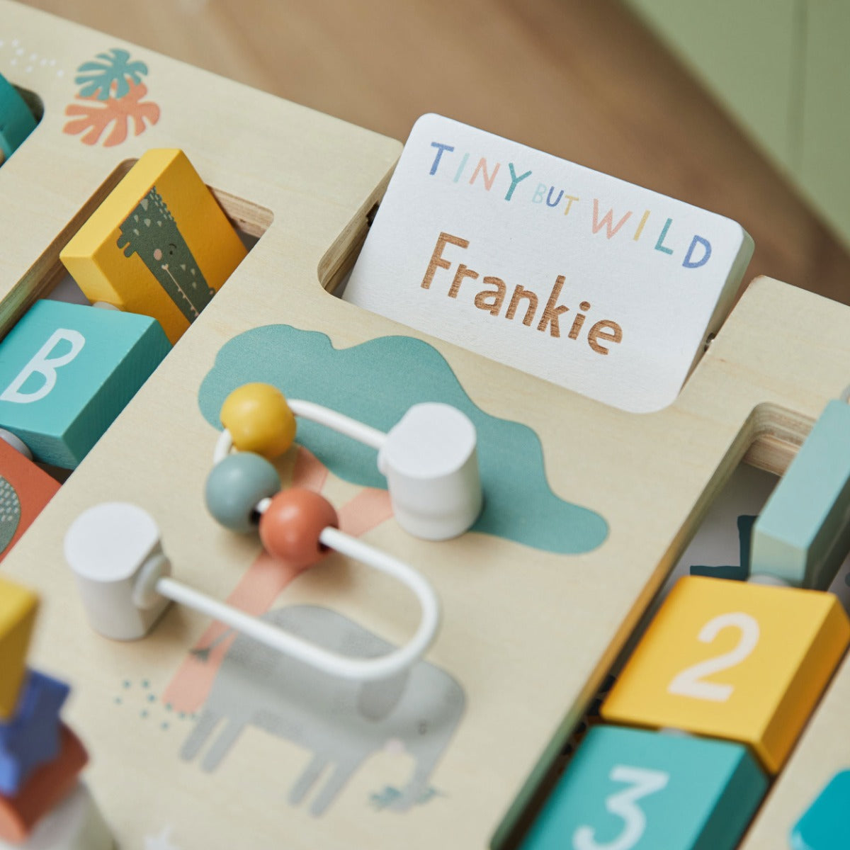 Personalised Wooden Safari Activity Table FSC®